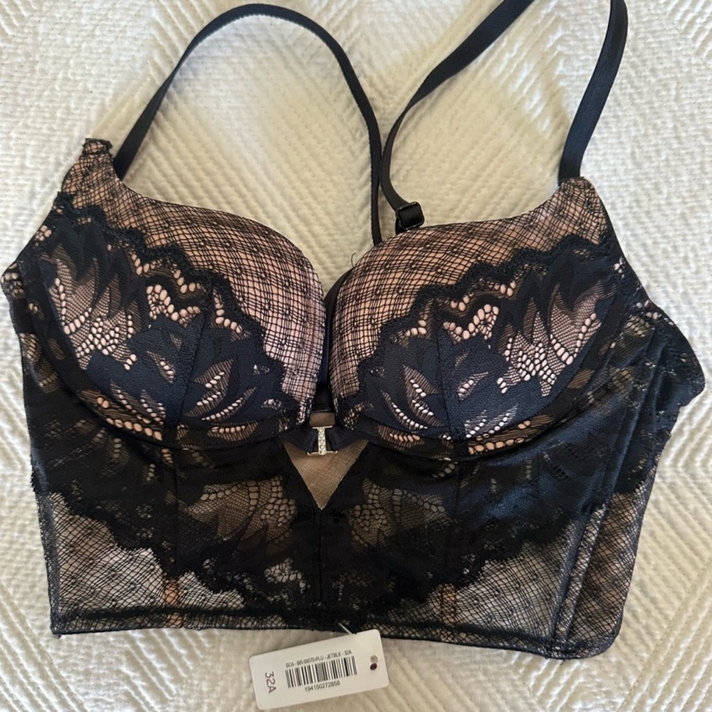 Adore Me Black Lace Underwire Bra